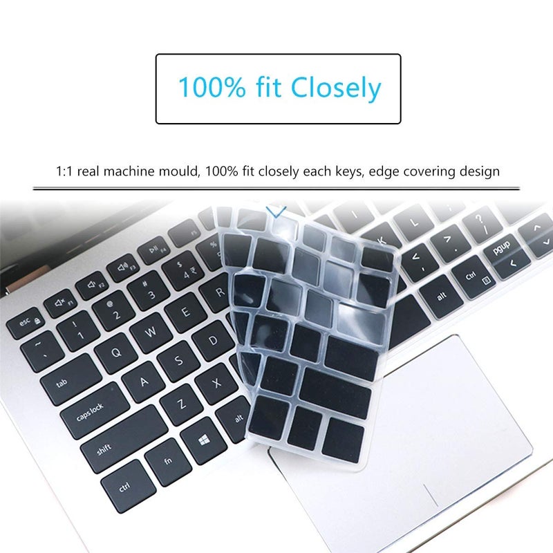 MUBUY-GOL Keyboard Cover for New Dell Inspiron 14 2-in-1, Dell Inspiron 5401 5402 5409 5405 5406 5490 5493 5498 7490 7400 7405 7409, Inspiron/Vostro 13 5390 5391 7390 7391 13.3" US Keyboard Cover - Black - Image 3